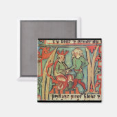 Harald I Fairhair greeting Guthrum "Flateybok" Magneet (Voorkant / Achterkant)