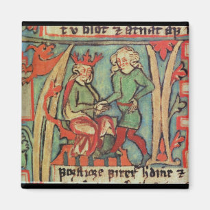 Harald I Fairhair greeting Guthrum "Flateybok" Magneet