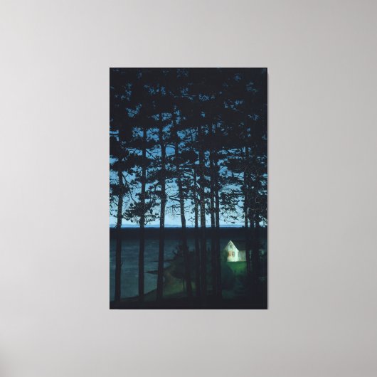 Harald Oscar Sohlberg - Visserswoning (1899) Canvas Afdruk (Voorkant)