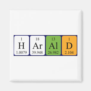 Harald periodieke table name magnet