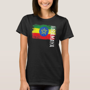 Haramaya Ethiopia vlag voor Ethiopische Mannen Vro T-shirt