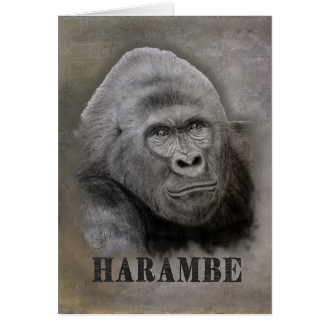 Harambe (Grafiettekening) (Voorkant)
