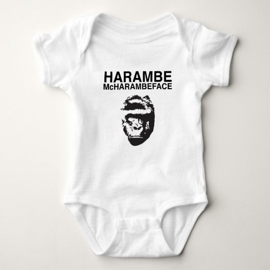 Harambe McHarambeface Romper (Voorkant)