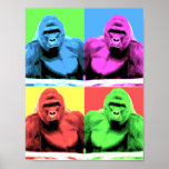 Harambe Pop Art Poster<br><div class="desc">Harambe Pop Art Poster De tragische dood van Harambe de gorilla vatte de werelden in 2016. Dit poster is ontworpen om zijn leven en dood te herdenken.</div>