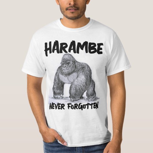HARAMBE zoo GORILLA T-shirts (Voorkant)