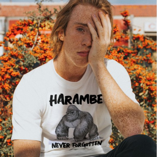 HARAMBE zoo GORILLA T-shirts