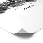 Harare Zimbabwe Skyline BW Poster (Hoek)