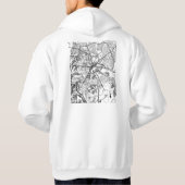 Harare Zimbabwe Stadkaart Hoodie (Achterkant)