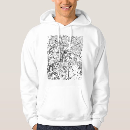 Harare Zimbabwe Stadkaart Hoodie (Voorkant)