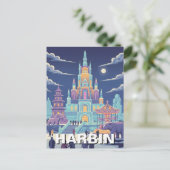 Harbin Ijsfestival China Briefkaart (Staand voorkant)