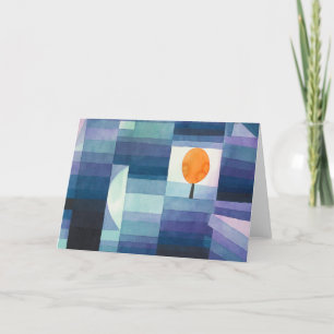 Harbinger of autumn abstract watercolor Paul Klee Kaart