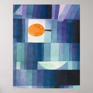 Harbinger of autumn abstract watercolor Paul Klee Poster