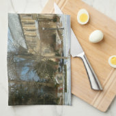 Harbison Chapel in Winter at Grove City College Theedoek (Quarter Fold)