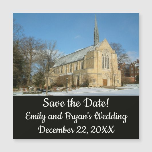 Harbison Chapel in Winter in Grove City College (Voorkant)