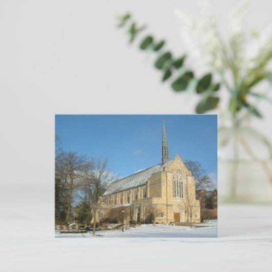 Harbison Chapel in Winter in Grove City College Briefkaart (Staand voorkant)