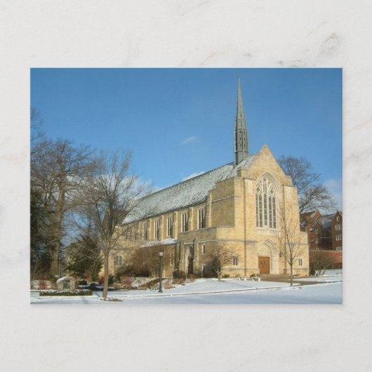 Harbison Chapel in Winter in Grove City College Briefkaart (Voorkant)
