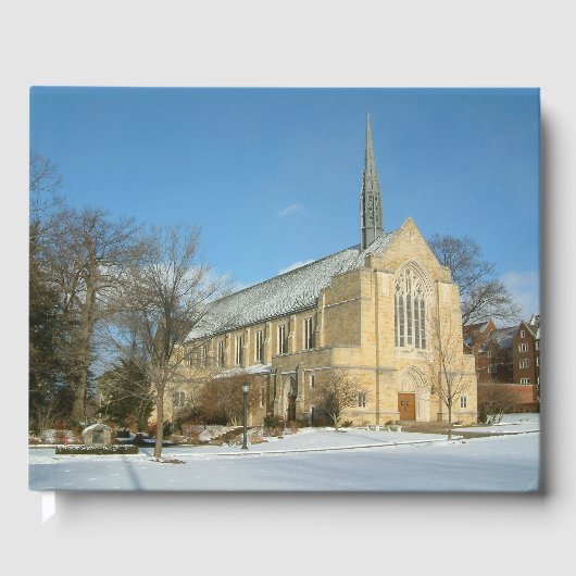 Harbison Chapel in Winter in Grove City College Gastenboek (Voorkant)