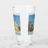 Harbison Chapel in Winter in Grove City College Glas (Rechts)