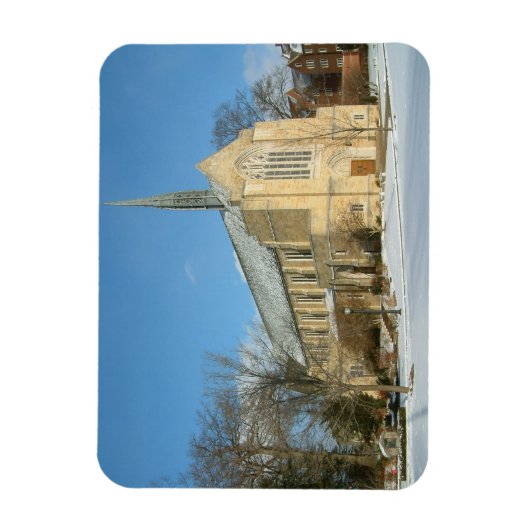 Harbison Chapel in Winter in Grove City College Magneet (Verticaal)