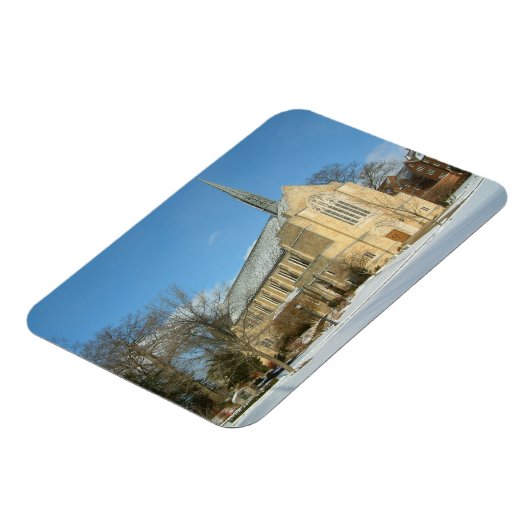 Harbison Chapel in Winter in Grove City College Magneet (Linkerzijde)