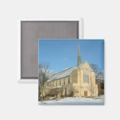 Harbison Chapel in Winter in Grove City College Magneet (Voorkant / Achterkant)