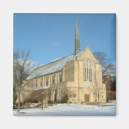 Harbison Chapel in Winter in Grove City College Magneet (Voorkant)