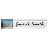 Harbison Chapel in Winter in Grove City College Naambordje (Voorkant)