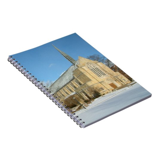 Harbison Chapel in Winter in Grove City College Notitieboek (Rechterzijde)