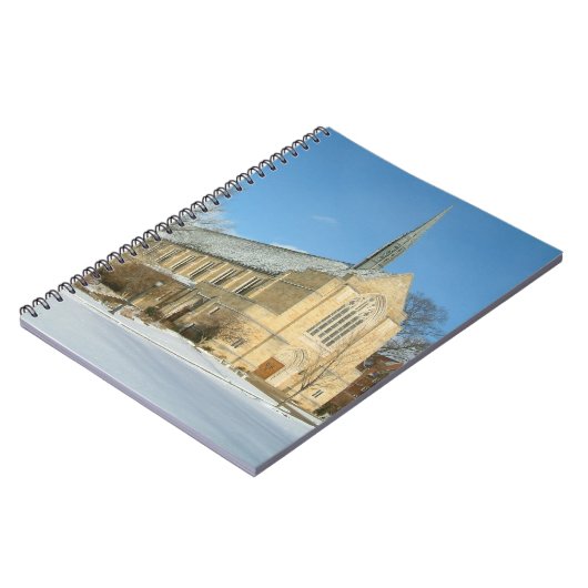 Harbison Chapel in Winter in Grove City College Notitieboek (Linkerzijde)