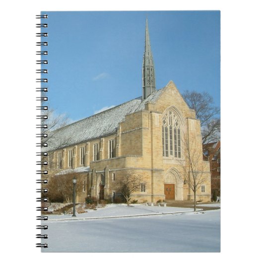 Harbison Chapel in Winter in Grove City College Notitieboek (Voorkant)
