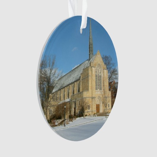 Harbison Chapel in Winter in Grove City College Ornament (voorkant)
