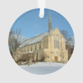 Harbison Chapel in Winter in Grove City College Ornament (achterkant)
