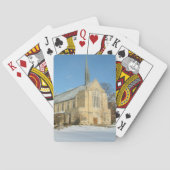 Harbison Chapel in Winter in Grove City College Pokerkaarten (Achterkant)