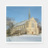 Harbison Chapel in Winter in Grove City College Servetten (Voorkant)