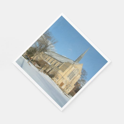 Harbison Chapel in Winter in Grove City College Servetten (Hoek)