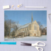 Harbison Chapel in Winter in Grove City College Tissuepapier (Craft)