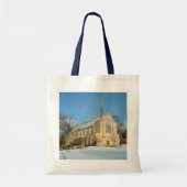 Harbison Chapel in Winter in Grove City College Tote Bag (Voorkant)