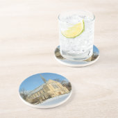 Harbison Chapel in Winter in Grove City College Zandsteen Onderzetter (Zijkant)