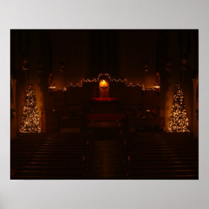 Harbison Chapel met Kerst Grove City College Poster