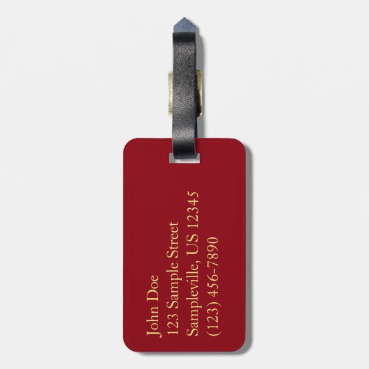 Harbison Chapel op het kerstgrove City College Bagagelabel (Achterkant verticaal)