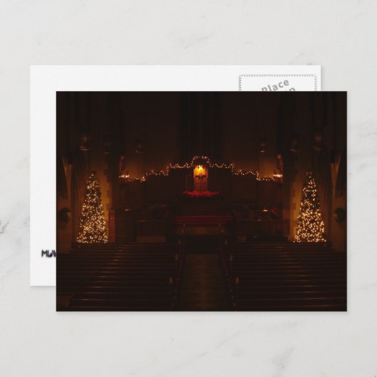 Harbison Chapel op het kerstgrove City College Feestdagenkaart (Voorkant / Achterkant)