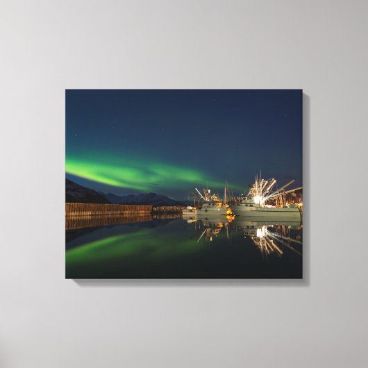 Harbor Aurora Canvas Afdruk (Voorkant)