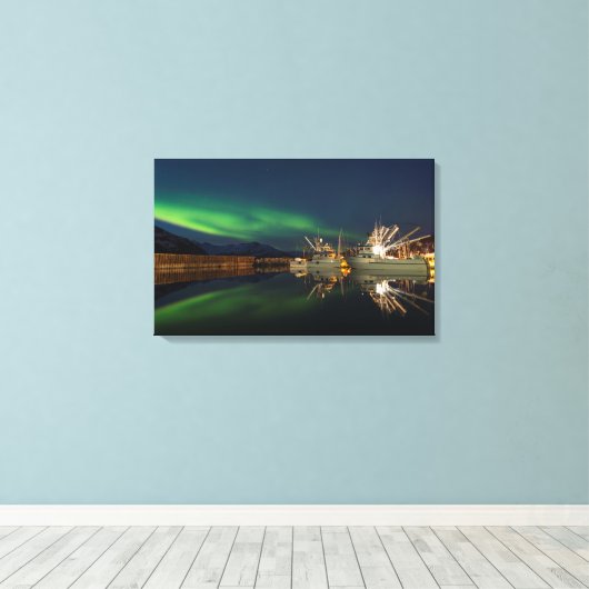 Harbor Aurora Canvas Afdruk (Insitu (Houten vloer))