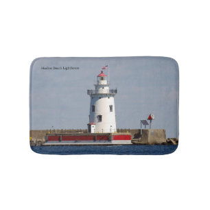 Harbor Beach Lighthouse badmat