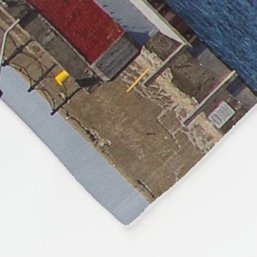 Harbor Beach Lighthouse fleece deken (Hoek)