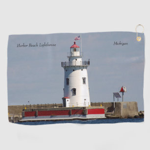 Harbor Beach Lighthouse golfhanddoek
