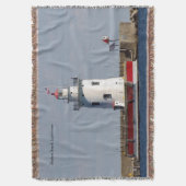 Harbor Beach Lighthouse goot deken (Voorkant Verticaal)