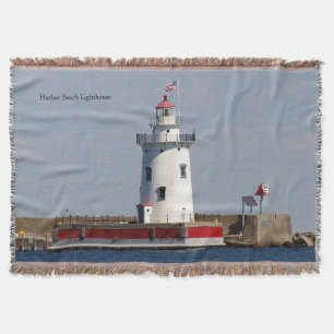 Harbor Beach Lighthouse goot deken