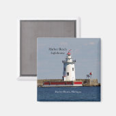 Harbor Beach Lighthouse magnet (Voorkant / Achterkant)