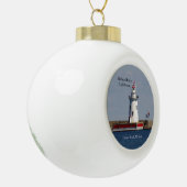 Harbor Beach vuurtoren Keramische Bal Ornament (Links)